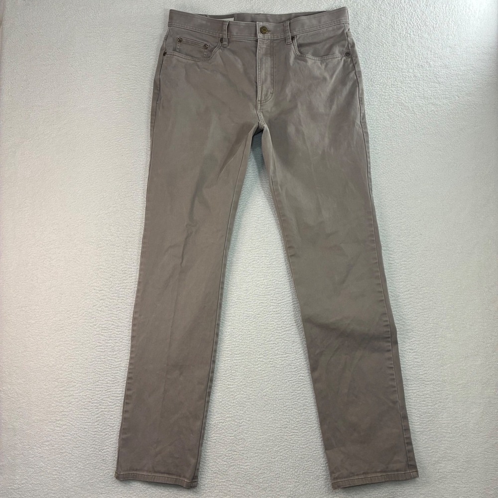 Onward Reserve Chino Pants Men 34x33 Brown Cotton Golf Preppy Classic 5 Pocket